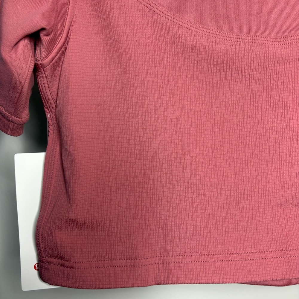 Lululemon Cotton French Terry + Swift Tee Brier Rose Pink Size 4 - Picture 7 of 9